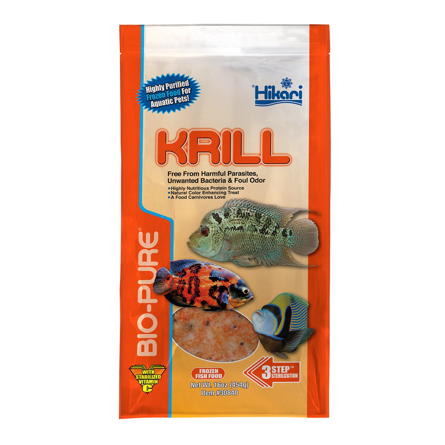 Hikari Bio-Pure Frozen Krill – Flatpack – 16 oz (Pickup Only)